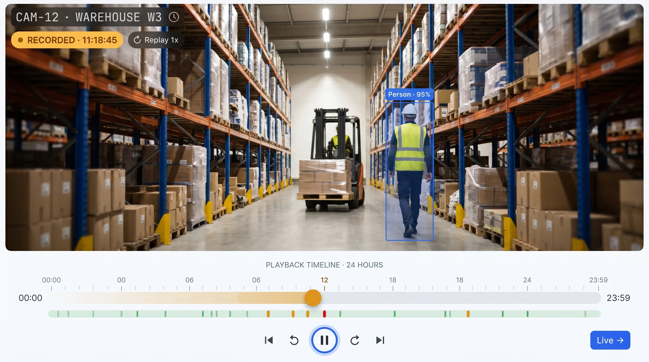 Tentovision integrates with existing NVR and DVR for recording and playback while adding live command center layer