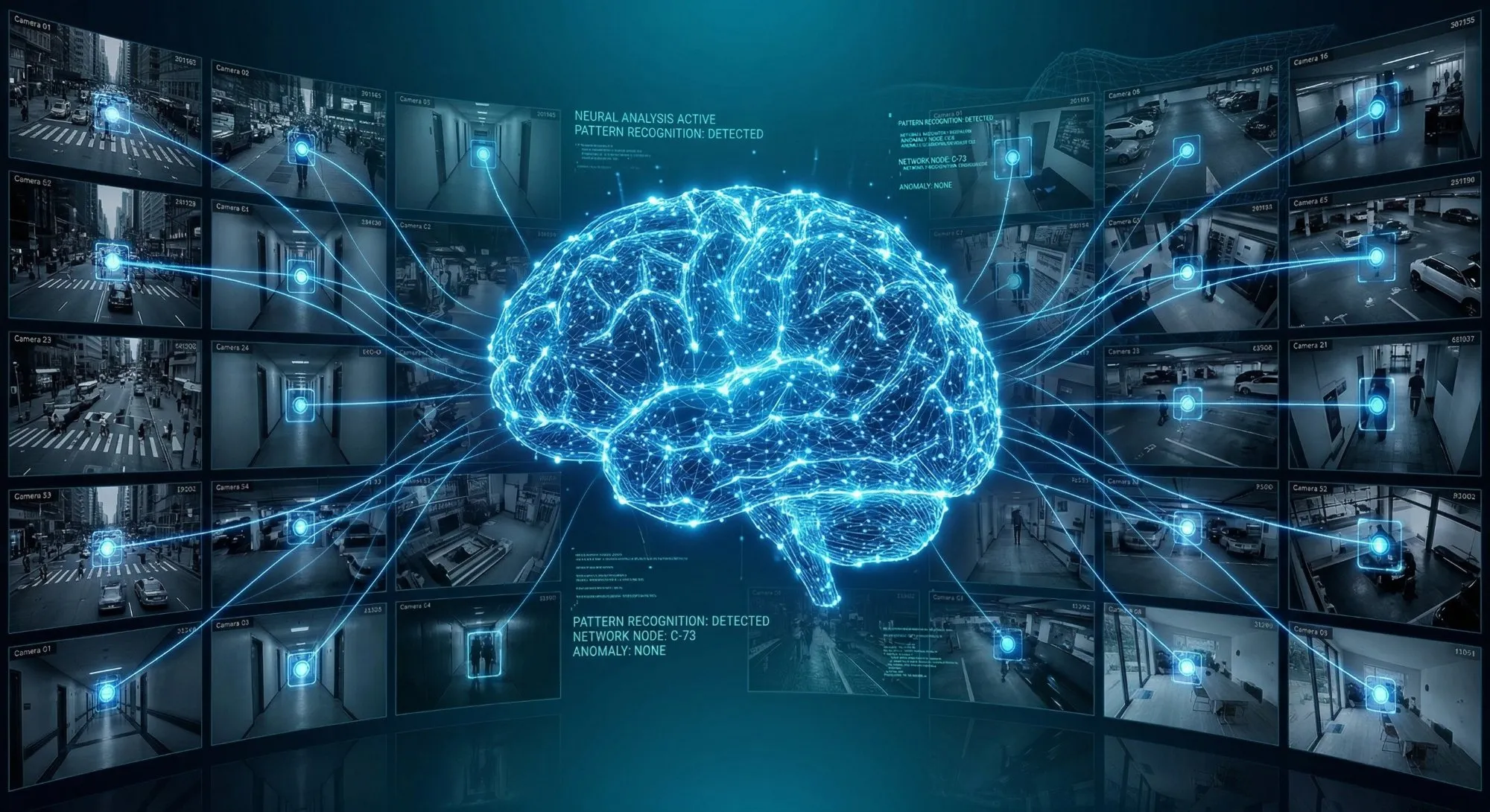 AI powered CCTV intelligence neural network analytics