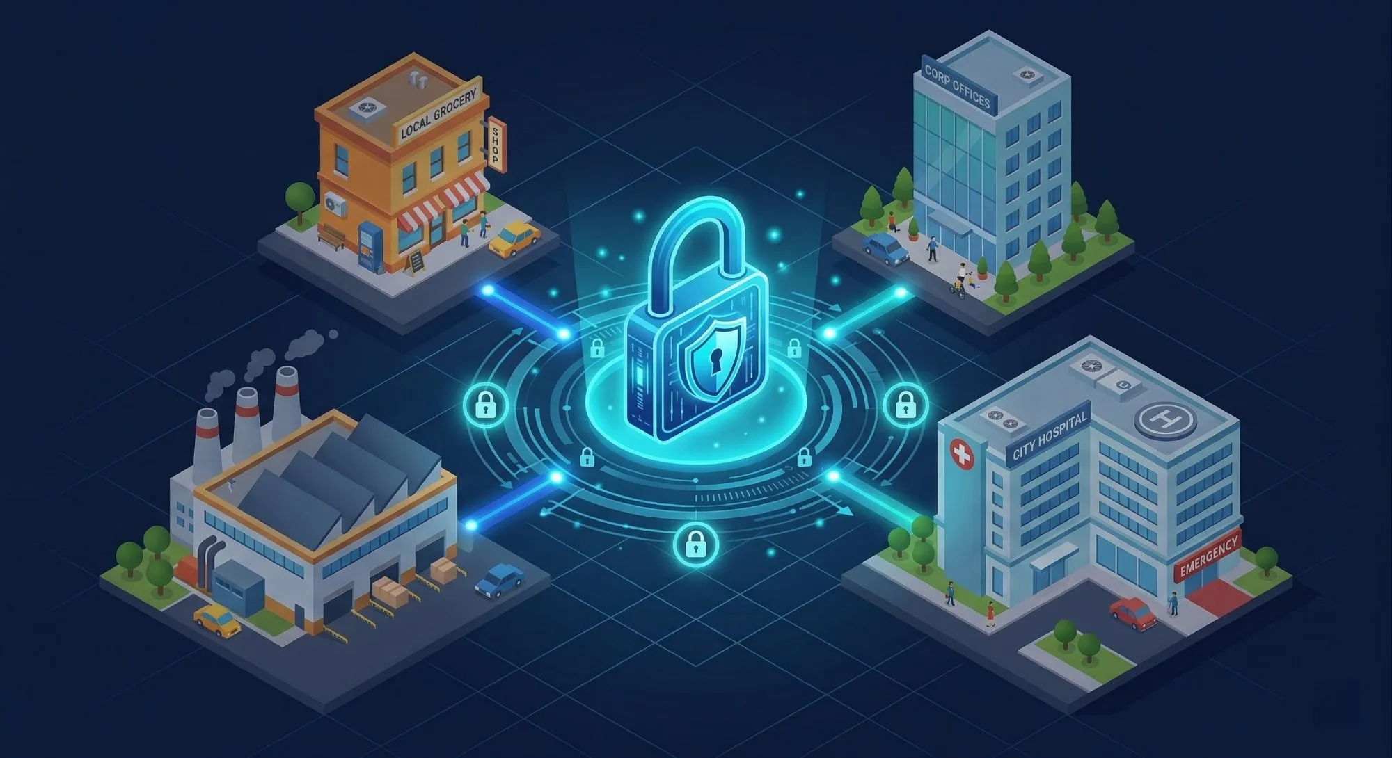 Enterprise grade security role based access CCTV padlock