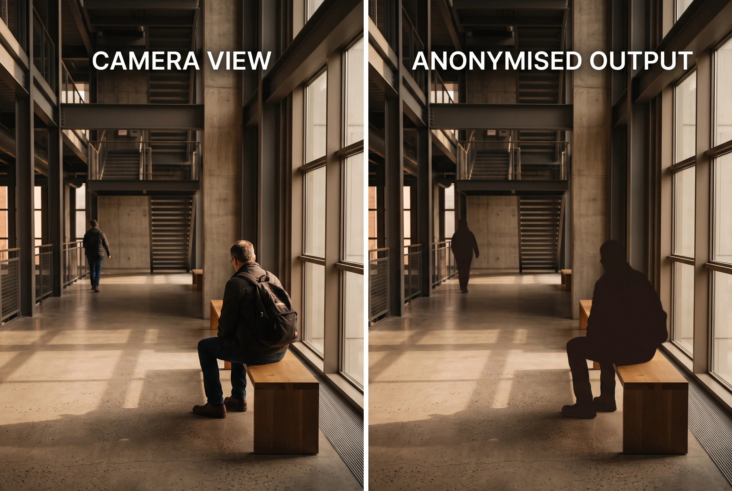 Privacy-preserving fall detection using anonymised skeleton output instead of identifiable video