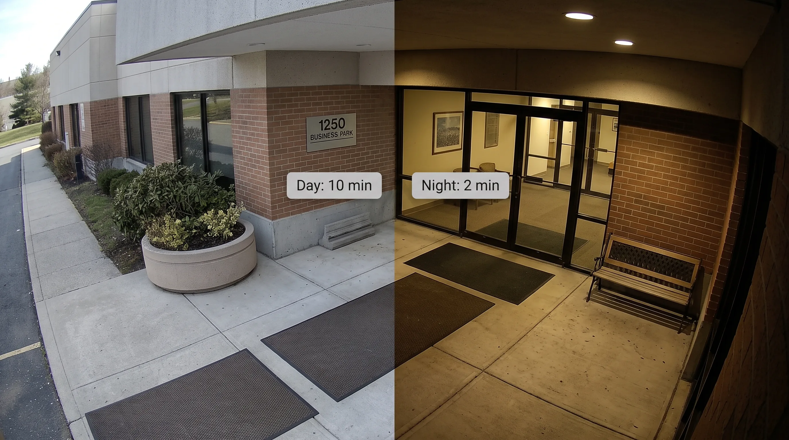 Time-of-day dwell rules applying different thresholds for daytime and overnight in the same zone